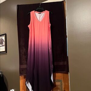 Pink and Purple Ombre Sleeveless Dress